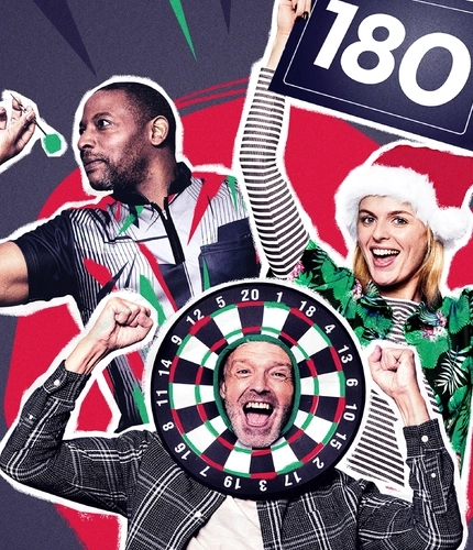 A banner promoting Book a Seat for the World Darts Final at selected Greene King Sports venues.