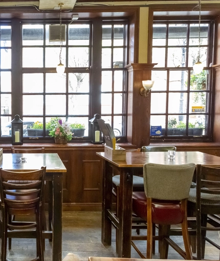 interior restaurant and seating area