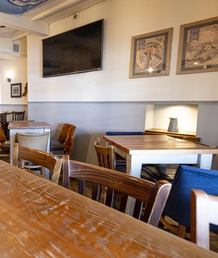 interior restaurant and seating area