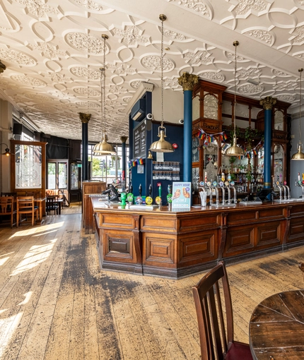 Internal bar and seating area