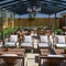 The beer garden at the Wheatsheaf.