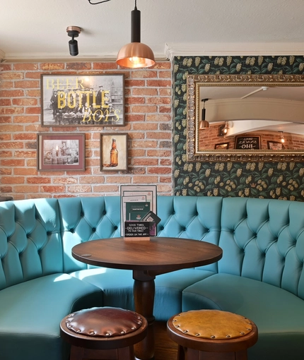 The interior restaurant seating area at The Yorkshire Grey.