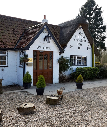 exterior facade of a pub