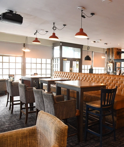 interior restaurant and seating area
