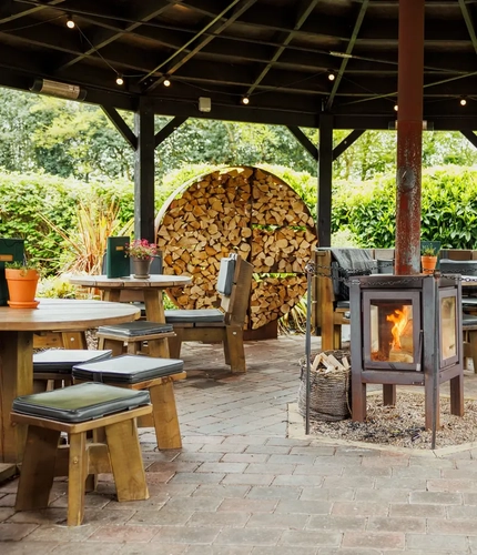 The beer garden at the Boat