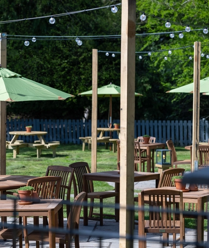 The beer garden at Himley House.