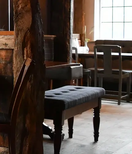 The restaurant area of The Running Horse Inn.