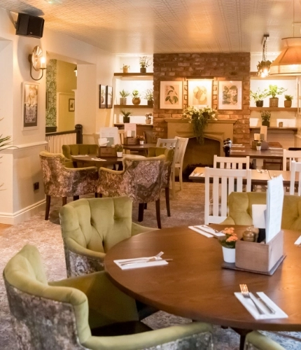 The interior of a Pub & Kitchen restaurant