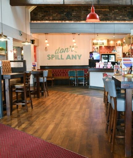interior restaurant and seating area