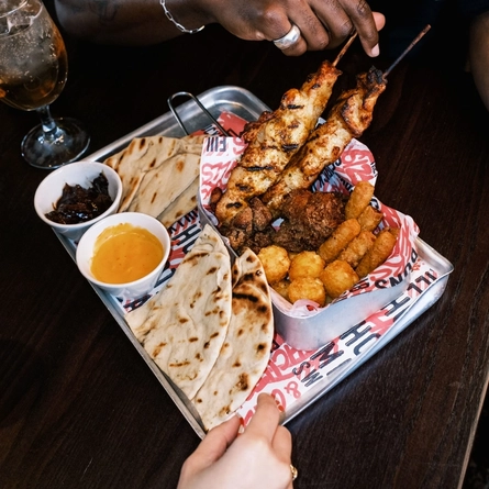 A close up of  a new selection of mains from the new Spring/Summer menu at Flaming Grill.