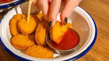 A served side of Impossible Nuggets being enjoyed by customers available at Hungry Horse venues.