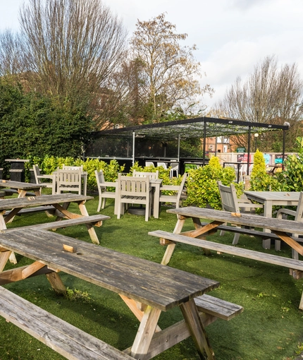 exterior beer garden