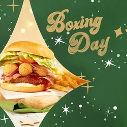 A graphic promoting Boxing Day at Farmhouse Inns.