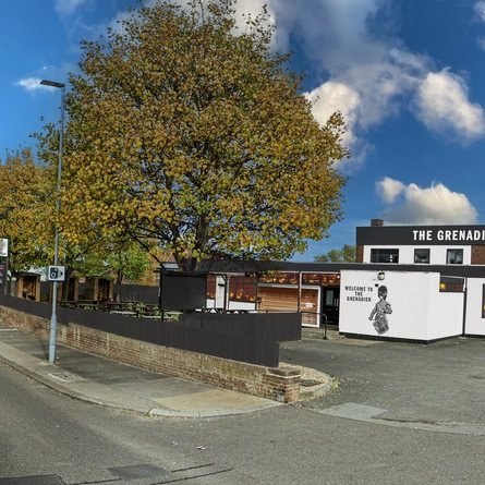 exterior facade of a pub