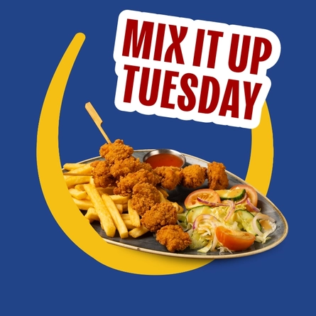 A banner promoting the Mix it Up Tuesday campaign at Hungry Horse venues.