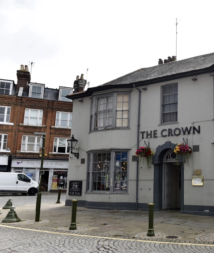 External view of a pub entrance