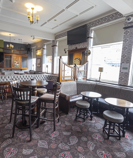 Interior shot of the seating area