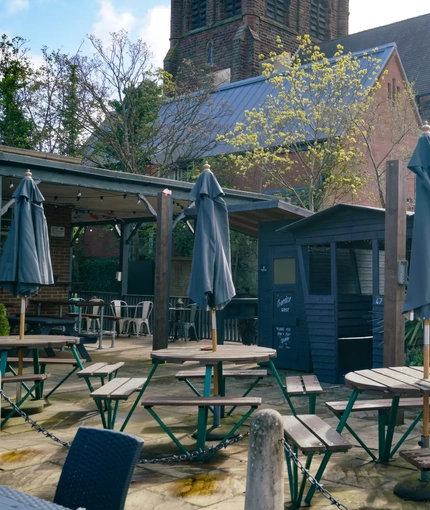 exterior beer garden