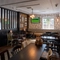 The restaurant area of the White Horse.