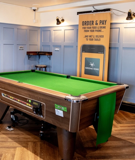 interior pool area of the pub