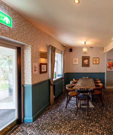 interior restaurant and seating area