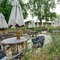 Beer garden outside of a pub