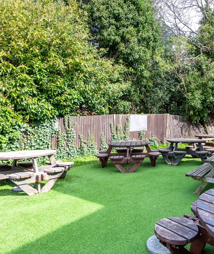 exterior beer garden