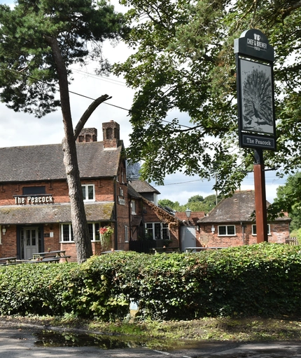 The exterior of The Peacock Inn.