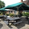 The beer garden of The Old Bell.