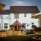 The beer garden and exterior of The Shire Horse.