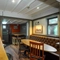 Interior dining area of a pub.