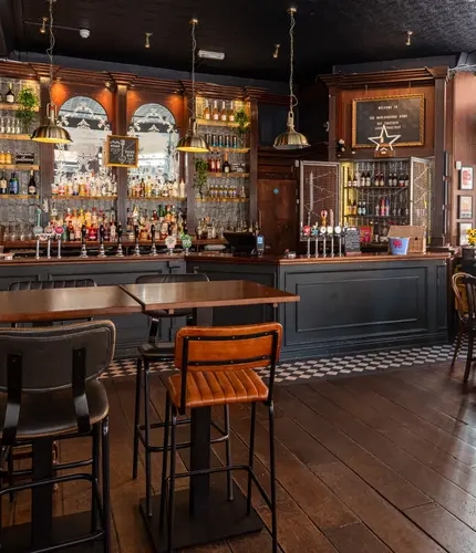 Interior bar and seating area