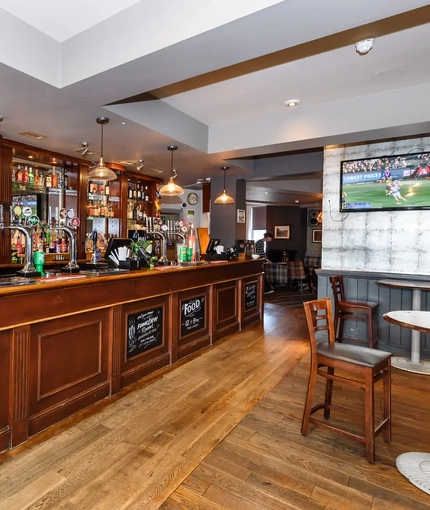 interior bar and seating area