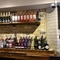 Spirits bottles behind bar