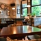 A restaurant area in a pub