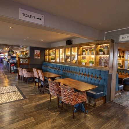 Restaurant area in a pub