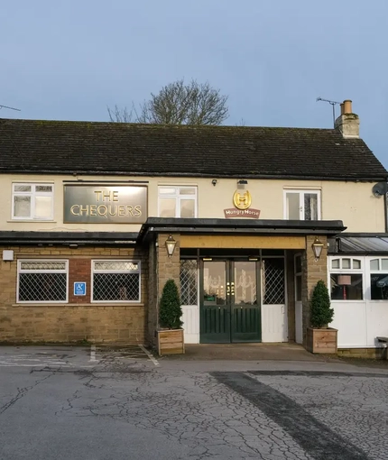 exterior of the venue with beer garden