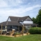 The outside area and beer garden of the Corner House.