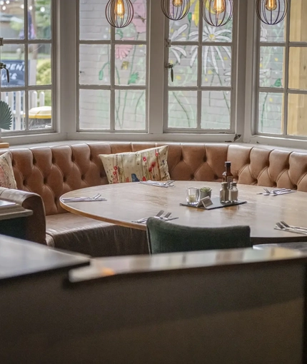 interior restaurant and seating area