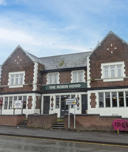 Exterior facade of a pub.