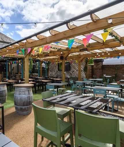 exterior beer garden