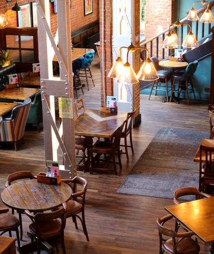 interior restaurant and seating area