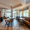 Interior dining area of a pub.