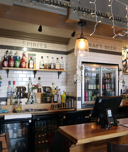 Interior bar of a pub.