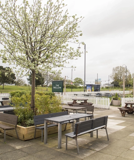 exterior beer garden