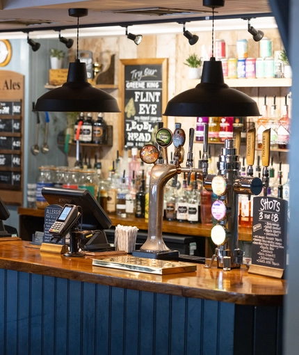 Bar area in a pub