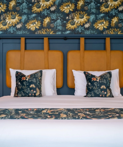 A hotel room at the Wheatsheaf.