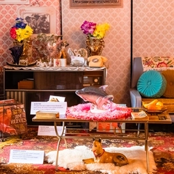A staged Windrush Front Room displayed for a event at Sunrise House 