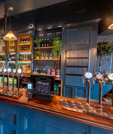 The bar in the Prince Of Wales.