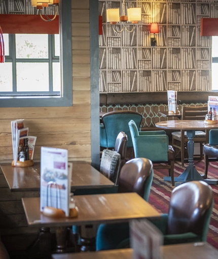 interior restaurant and seating area